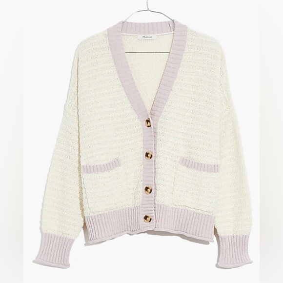 Madewell Cardigan Sweater in Colorblock size M - Picture 2 of 5